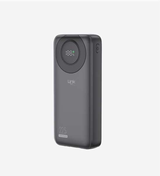 LinkTech LPB-P222 Strong 22.5W 20000mAh Siyah Powerbank - Dijital Gösterge, PD Hızlı Şarj Uyumlu, Uçak Kullanımına Uygun