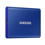 Samsung T7 Mavi 2TB USB 3.2 Gen2 Type-C Taşınabilir SSD (MU-PC2T0H/WW) - 1050/1000MB/s, Şifreli, Darbeye Dayanıklı
