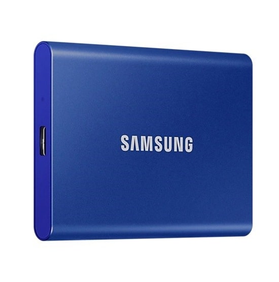 Samsung T7 Mavi 2TB USB 3.2 Gen2 Type-C Taşınabilir SSD (MU-PC2T0H/WW) - 1050/1000MB/s, Şifreli, Darbeye Dayanıklı