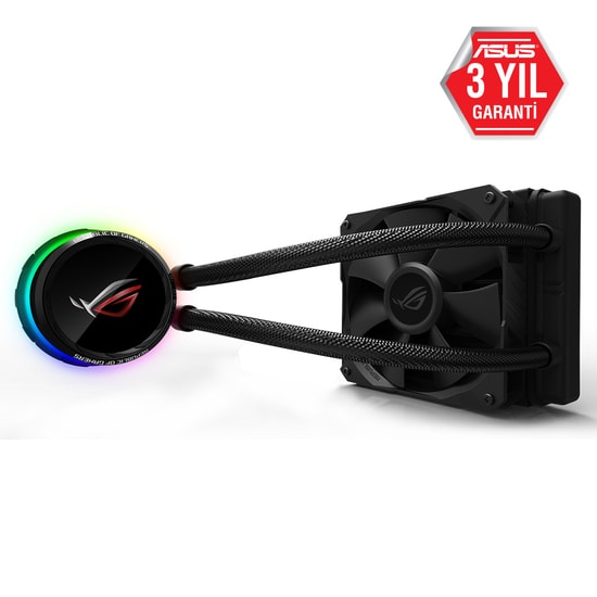 ASUS ROG Ryuo 120 Sıvı CPU Soğutucu (90RC0010-M0UAY0) - 12cm Fan, OLED Ekran, Aura Sync RGB, PWM Fanlı, Intel/AMD Uyumlu