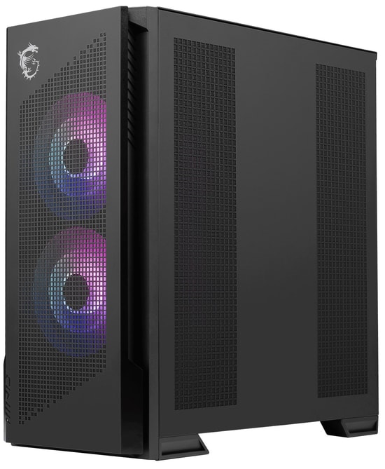 MSI MPG Velox 300R Airflow PZ E-ATX Oyuncu Kasası - Temperli Cam, 3x120mm ARGB Fan, Toz Filtreli, USB 3.2 Gen 2x2, Siyah