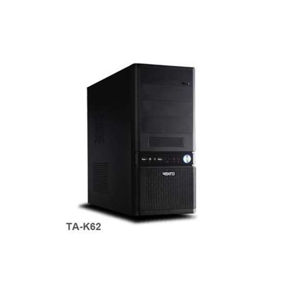 Vento TA-K62 400W ATX Mid Tower Siyah Kasa - 2x USB 2.0, 5x Disk Yuvalı, Üstten PSU'lu Bilgisayar Kasası