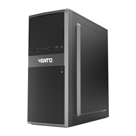 Vento TA-K62 400W ATX Mid Tower Siyah Kasa - 2x USB 2.0, 5x Disk Yuvalı, Üstten PSU'lu Bilgisayar Kasası