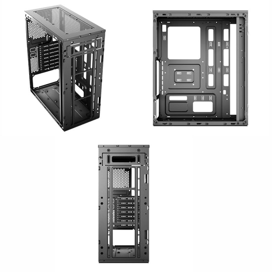 Vento TA-K62 400W ATX Mid Tower Siyah Kasa - 2x USB 2.0, 5x Disk Yuvalı, Üstten PSU'lu Bilgisayar Kasası