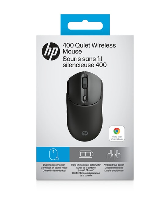 HP 400 AZ7B2AA Sessiz Kablosuz Mouse - Siyah, 1600 DPI Optik Sensör, Ergonomik Tasarım, 5 Tuşlu, 2.4 GHz, 24 Ay Pil Ömrü