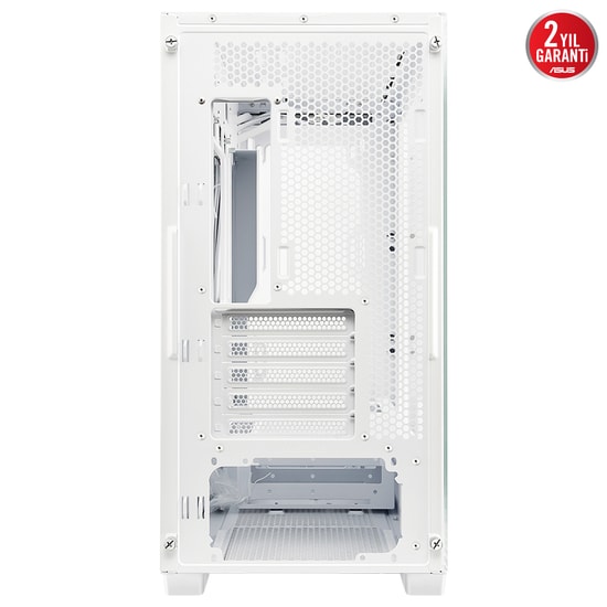 ASUS A21 Plus Beyaz mATX Kasa (90DC00H3-B19010) - 360mm Radyatör, 380mm Ekran Kartı, ATX PSU Desteği, Gizli Kablo