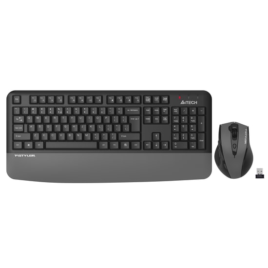 A4 Tech FG2500S Gri 2.4Ghz Kablosuz Q Klavye ve Optik Mouse Set - 3200 DPI, FN Multimedya Tuşları, USB Bağlantı
