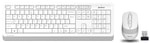 A4 Tech FG2500S Beyaz 2.4Ghz Kablosuz Q Klavye ve Optik Mouse Set - 3200 DPI, FN Multimedya Tuşları, USB Bağlantı