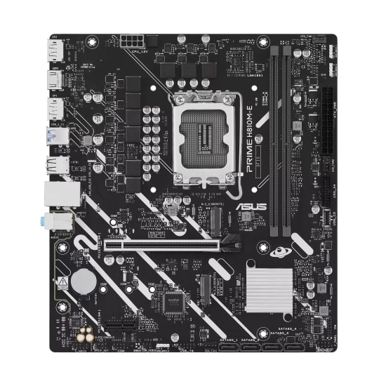 Asus PRIME H810M-E-CSM Intel LGA1851 DDR5 6400Mhz mATX Anakart - Çift M.2, USB 3.2, Aura RGB, HDMI, DP, USB3.2, Type C