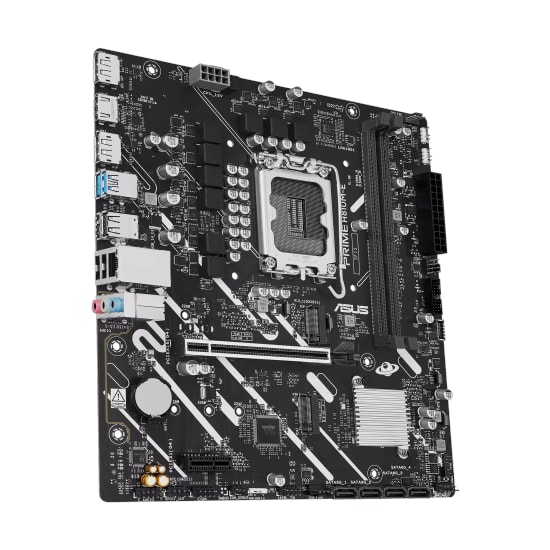 Asus PRIME H810M-E-CSM Intel LGA1851 DDR5 6400Mhz mATX Anakart - Çift M.2, USB 3.2, Aura RGB, HDMI, DP, USB3.2, Type C