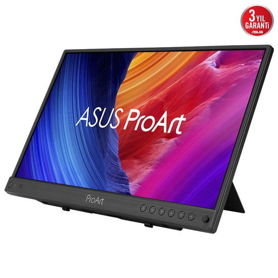 Asus ProArt PA16USV 15.6" 4K UHD Taşınabilir Monitör - 3840x2160, 5ms, 60Hz, 400CD, IPS, USB-C, HDMI, Calman Verified