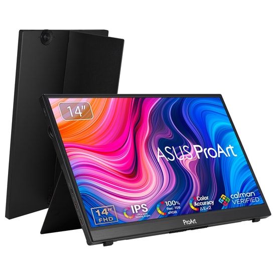 Asus ProArt PA148CTV 14" Taşınabilir Dokunmatik Monitör - IPS, FHD, 60hz, 5ms, 300cd, USB-C, Calman Verified, %100 sRGB