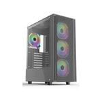 DeepCool CC561-4F-PL650D Siyah Mid-Tower ATX Oyuncu Kasası - 650W 80+ PSU, 4x Rainbow Fan, ATX 3.1, PCIe 5.1