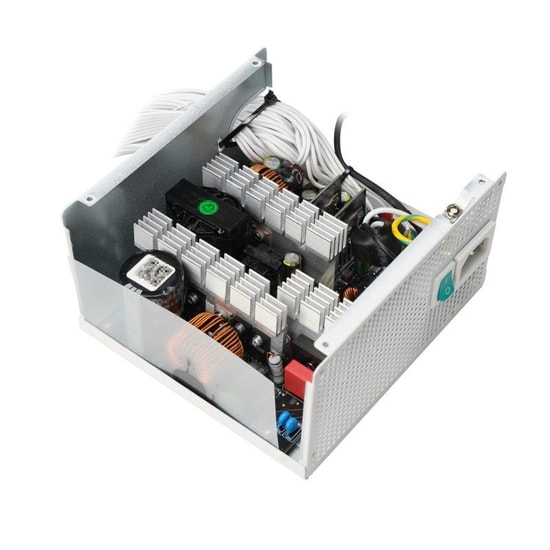 DeepCool PL750-D-WH 750W 80+ Beyaz ATX 3.0 Güç Kaynağı - PCIe 5.1 CEM, 120mm Fan, 230V EU, Siyah Kasa, Aktif PFC