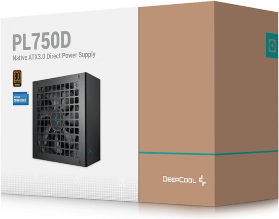 DeepCool PL750-D 750W 80+ Bronze ATX 3.0 Güç Kaynağı - 230V EU, Siyah Kasa, Aktif PFC, 120mm Fan, PCIe 5.1 CEM