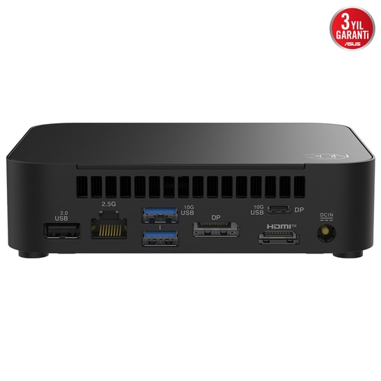 ASUS NUC14 Essential Intel N150 Barebone Mini Masaüstü PC (NUC14MNK150) - RAM/SSD Yok, FreeDOS, WiFi 6E, 3x4K Çıkış