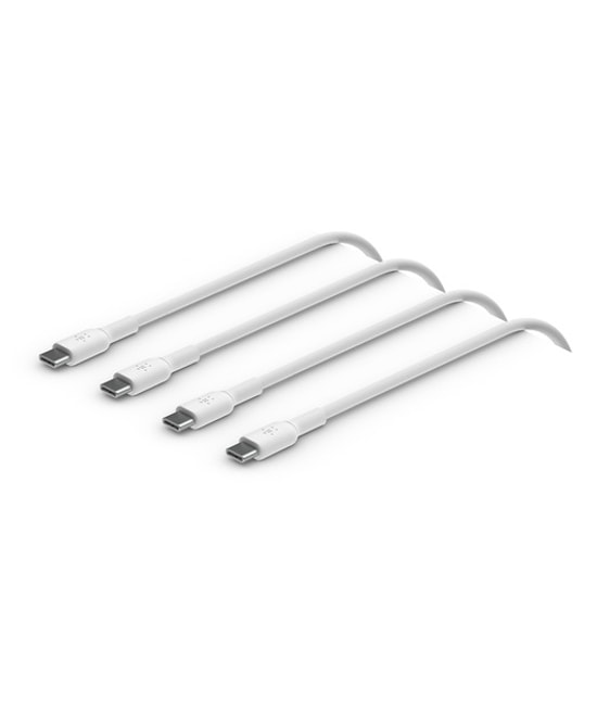 Belkin BoostCharge 60W USB-C - USB-C Kablo 2'li Paket (CAB003BT1MWH2PK) - 1 Metre, Beyaz, Hızlı Şarj Destekli