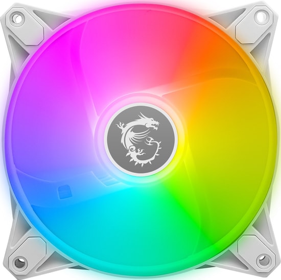 MSI MAG F120 ARGB White 3'lü Reverse Kasa Fanı (MAG F120 ARGB WHITE-3RW) - 120mm, ARGB, Reverse Bıçak, Düşük Gürültü