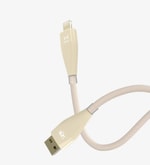 Linktech K692 Safe 3A Hızlı Şarj USB-A Lightning Krem Kablo (LCA-K692) - 1.2 Metre, iPhone/iPad Uyumlu, Güvenli