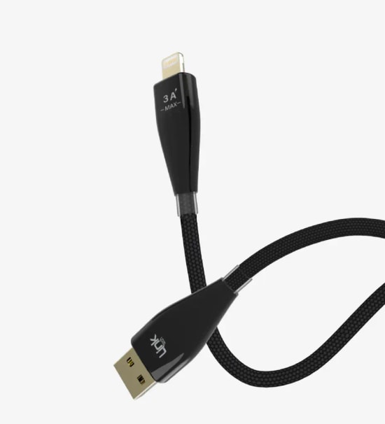 Linktech K692 Safe 3A Hızlı Şarj USB-A Lightning Siyah Kablo (LCA-K692) - 1.2 Metre, iPhone/iPad Uyumlu, Güvenli