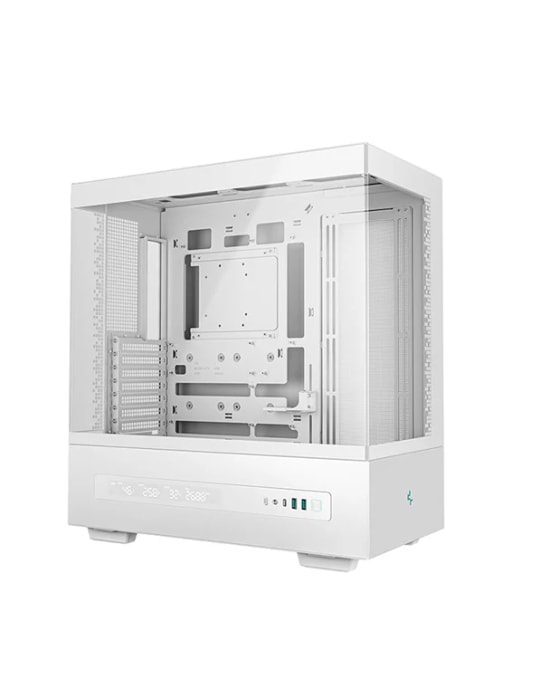DEEPCOOL CH690-DIGITAL-WH Beyaz ATX Mid Tower PC Kasası - Panoramik Temperli Cam, Dijital Ekranlı, Geniş İç Hacim