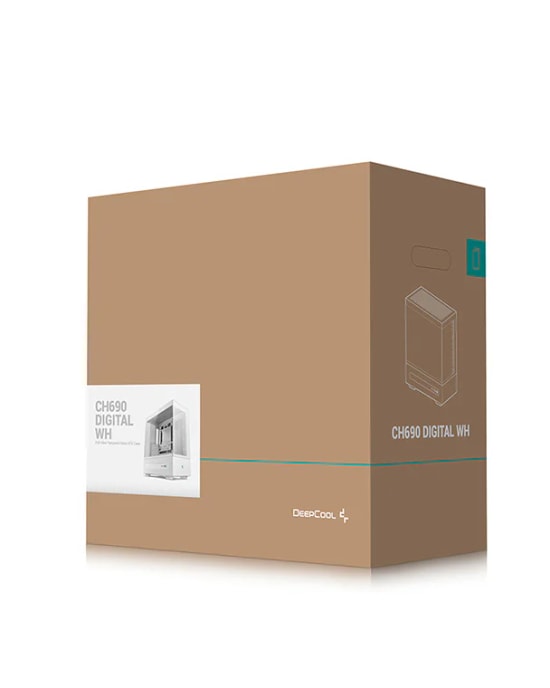 DEEPCOOL CH690-DIGITAL-WH Beyaz ATX Mid Tower PC Kasası - Panoramik Temperli Cam, Dijital Ekranlı, Geniş İç Hacim
