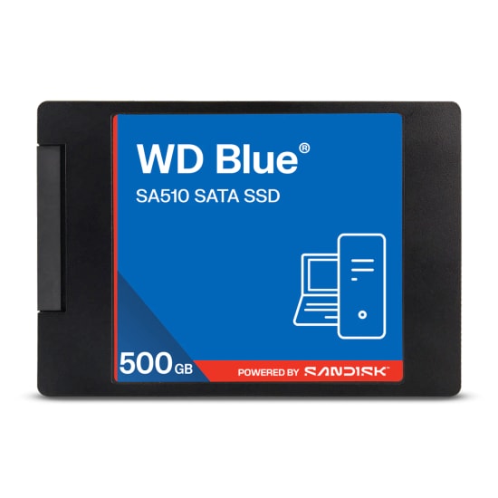 Western Digital Blue SA510 500GB 2.5" SATA SSD (WDS500G5B0A) - 560/510MB/s, 3D NAND, Güvenilir ve Hızlı Depolama Çözümü