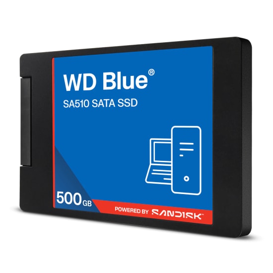 Western Digital Blue SA510 500GB 2.5" SATA SSD (WDS500G5B0A) - 560/510MB/s, 3D NAND, Güvenilir ve Hızlı Depolama Çözümü
