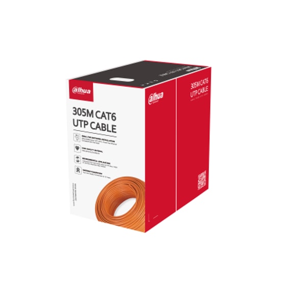 Dahua CAT6 Beyaz Kablo (PFM922I-6UN-C) - 305 Metre, 23AWG U/UTP CCA, İç Ortam Data Kablosu