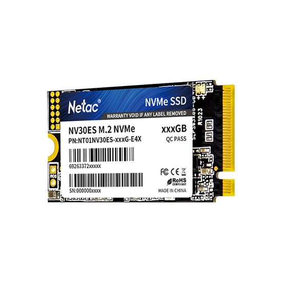 Netac NV30ES 1TB NVMe M.2 SSD (NT01NV30ES-1T0-E4X) - 3300/2800MB/s, PCIe Gen3 x4, 2242 Form Faktörü