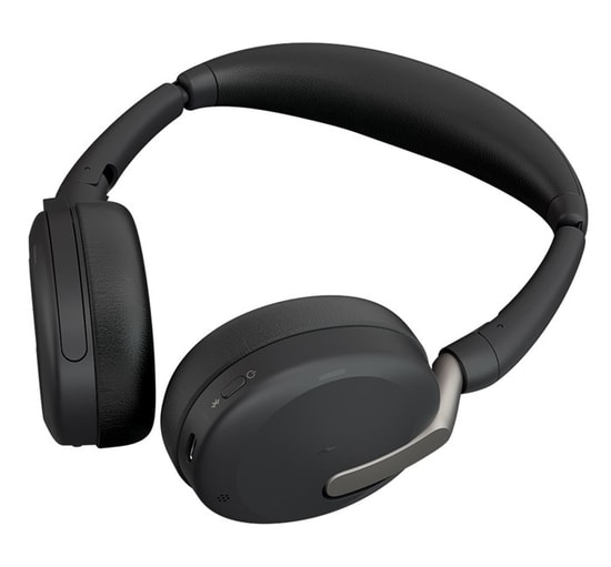 Jabra Evolve2 65 Flex MS Stereo Siyah Kablosuz Ofis Kulaklığı (26699-999-999) - Katlanabilir, USB-A, Teams Sertifikalı