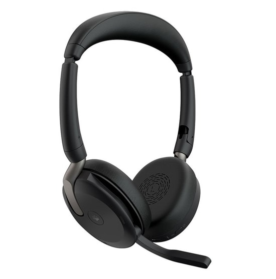 Jabra Evolve2 65 Flex MS Stereo Siyah Kablosuz Ofis Kulaklığı (26699-999-999) - Katlanabilir, USB-A, Teams Sertifikalı