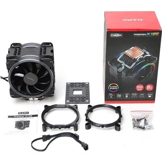 Dark DKCCX128 Freezer X128 RGB Kule Tipi İşlemci Soğutucu - LGA1700, 120mm Fan, PWM, 45CFM, 35.5dB, Çift Fanlı