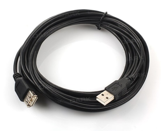 Dark DK-CB-USB2EXTL500 5 Metre USB 2.0 Uzatma Kablosu - Siyah, 480 Mbps Hız, Tak & Çalıştır, %100 Bakır Kablo