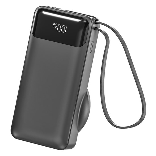 S-link G360 10000mAh Siyah MagSafe Powerbank - PD35W Hızlı Şarj, 15W Magsafe Kablosuz, Type-C Kablolu, LCD Ekran