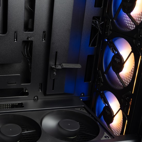 Aigo AIRNOVA Siyah 850W 80+ Bronze E-ATX Mid Tower Kasa - 7 ARGB Fanlı, Güçlü Hava Akışı, Geniş Hacim, Siyah Tasarım