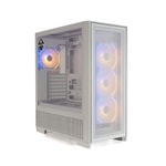 Aigo AIRNOVA Beyaz 850W 80+ Bronze E-ATX Mid Tower Kasa - 7 ARGB Fanlı, Beyaz Tasarım, Güçlü Hava Akışı, Geniş Hacim