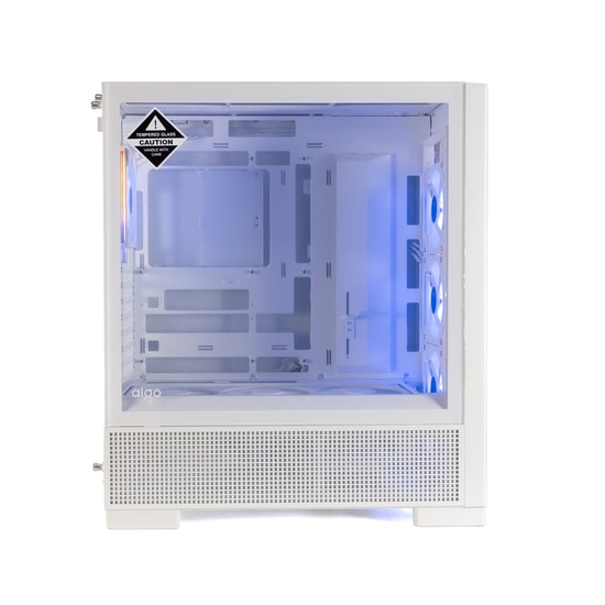 Aigo AIRNOVA Beyaz 850W 80+ Bronze E-ATX Mid Tower Kasa - 7 ARGB Fanlı, Beyaz Tasarım, Güçlü Hava Akışı, Geniş Hacim