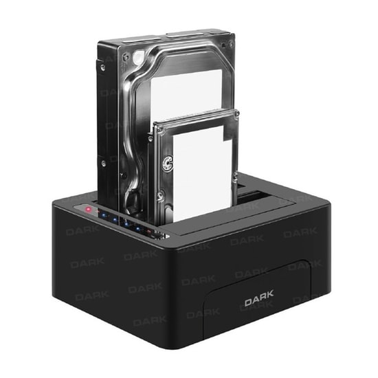 Dark Storex DSD26C (DK-AC-DSD26C) HDD Disk İstasyonu - Çiftli 3.5/2.5" SATA Disk Klonlama, USB 3.0, 10TB+ Destekli