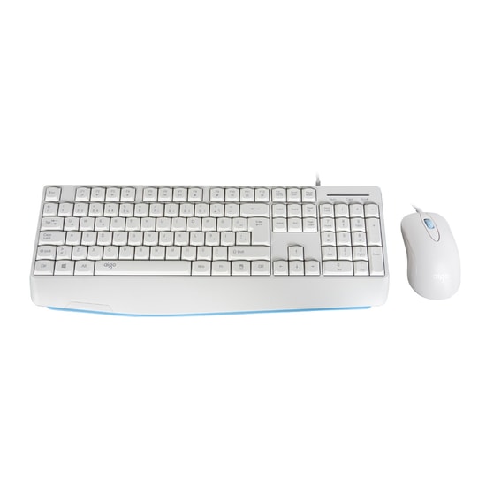 AIGO AK310 Pro Beyaz Kablolu Klavye Mouse Seti (AK310 PRO BEYAZ) - ABS, Türkçe Q Düzen, Beyaz, Tak Çalıştır, Ergonomik
