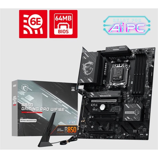 MSI B850 Gaming Pro WIFI6E AM5 DDR5 DDR5 8200+MHz (OC) ATX Anakart -  HDMI, DP, Çift M.2, USB, Wi-Fi 6E, 2.5G LAN