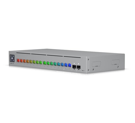 Ubiquiti UniFi USW PRO MAX 16 POE Gigabit Switch - 16 Port PoE+ 2x10G SFP+, Etherlighting, Layer 3 Yönetilebilir Anahtar