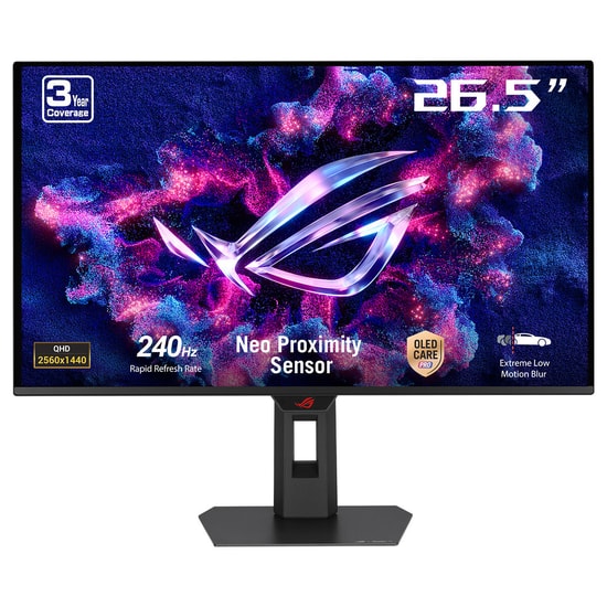 ASUS ROG Strix XG27AQDMES 27" QD OLED 240Hz 0.03ms Oyuncu Monitörü - 2K, HDR10, WQHD Parlak Ekran, Eye Care Plus, Pivot