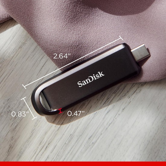 SanDisk Extreme Pro 256GB USB-C Flash Bellek (SDCZ890-256G-G46) - 1000MB/s Okuma, 900MB/s Yazma, Yüksek Hızlı
