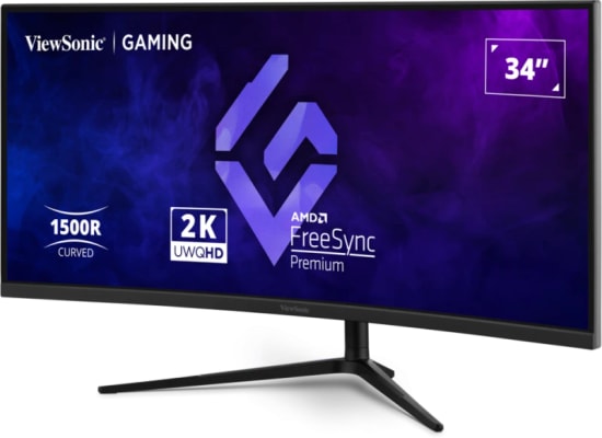 ViewSonic VX3418C-2K 34" UWQHD 1ms 180Hz Kavisli Oyuncu Monitörü - 1500R, FreeSync Premium, 2x HDMI 2.0, DisplayPort 1.4