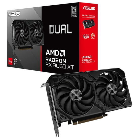Asus Dual Radeon RX 9060 XT 16GB GDDR6 Ekran Kartı - 128 Bit, 3250 MHz, RDNA 4.0, HDMI 2.1b, 2xDP 2.1a, DX12, AMD VSR