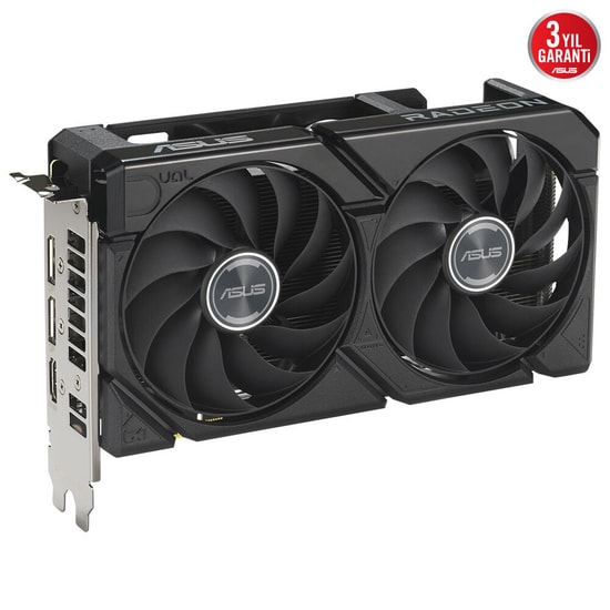 Asus Dual Radeon RX 9060 XT 16GB GDDR6 Ekran Kartı - 128 Bit, 3250 MHz, RDNA 4.0, HDMI 2.1b, 2xDP 2.1a, DX12, AMD VSR