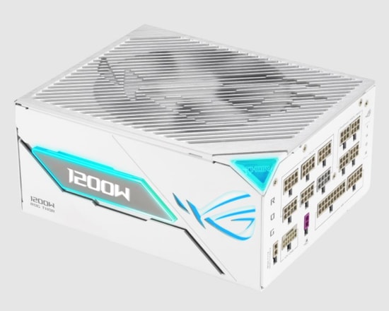 ASUS ROG Thor 1200P3 Beyaz 80+ Platinum 1200W Güç Kaynağı - 1200W, ATX 3.1, GaN MOSFET, Sessiz, OLED Ekran, Turbo Mod