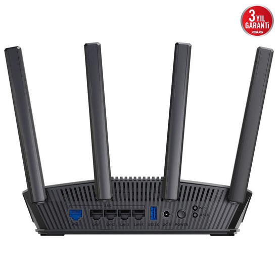 ASUS RT-BE82U WiFi 7 BE6500 Gigabit Router - Dual-Band, 4 MU-MIMO Anten, 2.5GbE Port, AiMesh, USB 3.2, VPN, WAN,