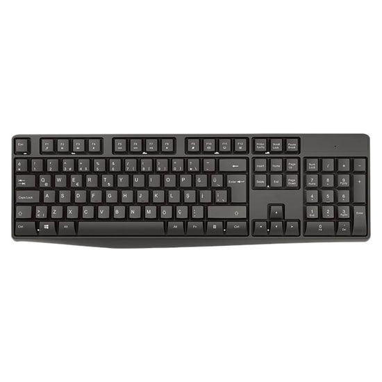 Frisby FK-4875QU Kablosuz Q Türkçe Multimedya Klavye Mouse Set - 10 Metre Mesafe, 2.4 GHz USB Alıcı, 1200dpi Optik Mouse